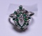 2.85 ct. Genuine Emerald & Diamond Estate Ring