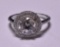 Round Cut 2.80 ct.White Sapphire Evening Ring