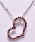 Genuine Garnet Heart Necklace