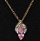 Pink Sapphire & Diamond Estate Necklace