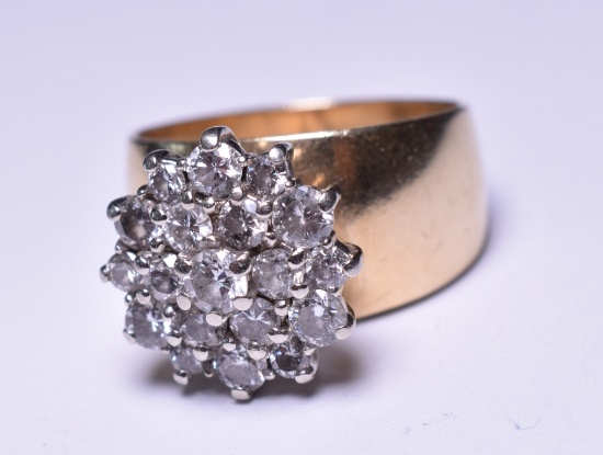 2 ct. Diamond Estate Ring, 14 kt., 11.1 Grams