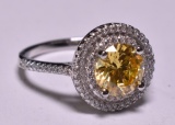 Canary Yellow Topaz Dinner Ring