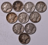 10 Mercury Dimes