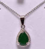 Pear Cut Emerald Dinner Necklace