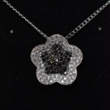 Black & White Sapphire Necklace