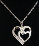 Diamond Double Heart Necklace