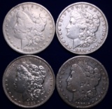 4 U.S. Morgan Silver Dollars