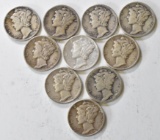 10 Mercury Dimes