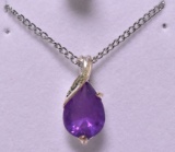 Tear Drop Amethyst Necklace