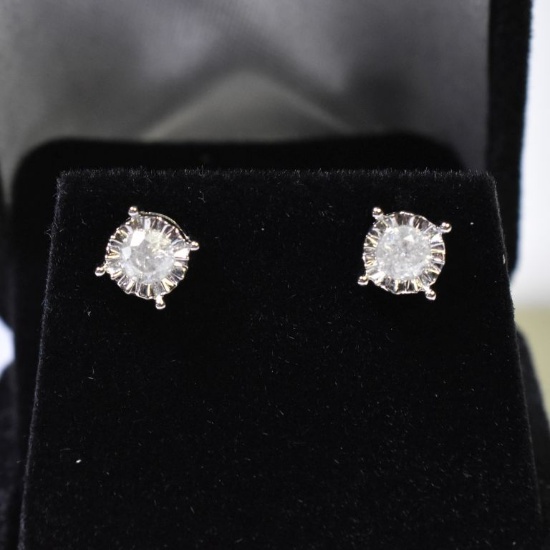 Large Diamond Stud Earrings