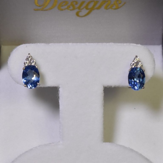 Oval Cut Tanzanite Dinner Earrings