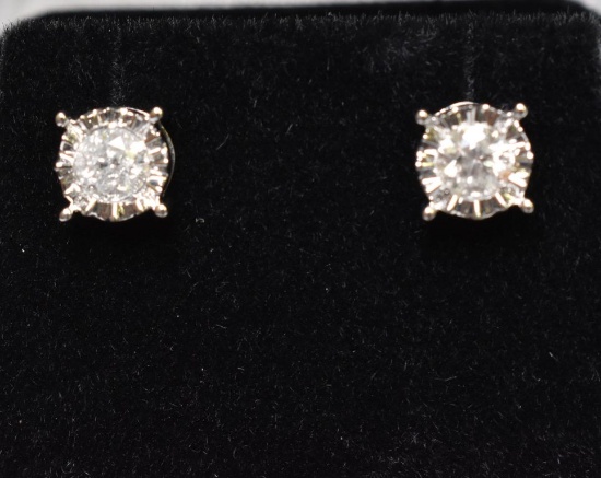 Large Diamond Stud Earrings