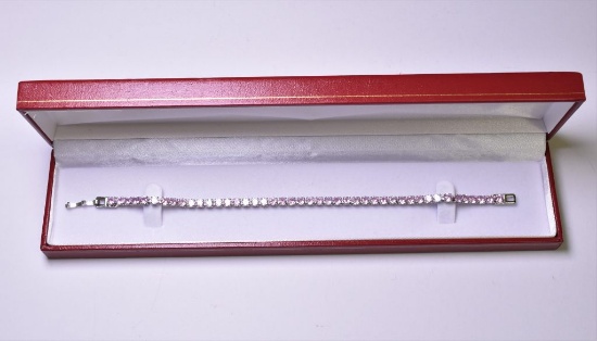 4.11 ct Pink Sapphire Estate Bracelet