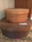 2 vintage wooden cheese boxes