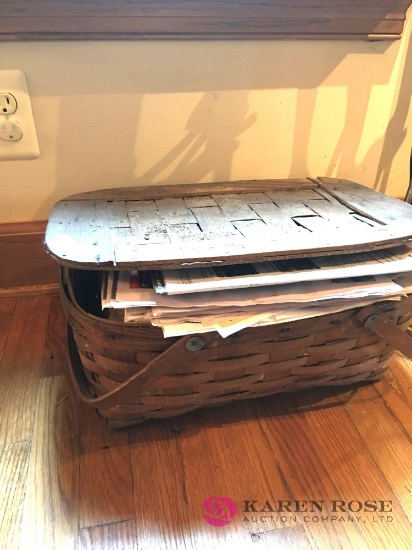 Large wood picnic basket