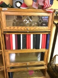 Leaded glass bookcase