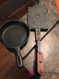 Skillet and press cast iron