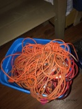 Large tote of extension cords