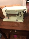 Vintage white sewing machine
