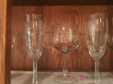 Glass wine glasses and glass flutes X12