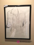 Sketch of white button up shirt