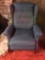 Blue reclining chair