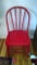 Red painted chair