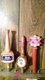 Three assorted beer taps