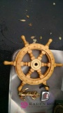 Ship's wheel and anchor door knocker