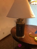 Brass colored lamp