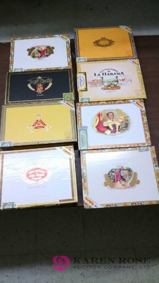 Lot of 8 cigar boxes