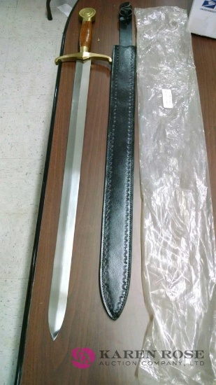 29 inch Pakistan sword and leather sheath