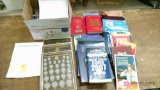 Large lot of coin holders in coin collecting books