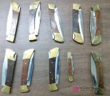 Lot of 10 folding knives