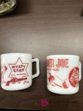 Ranger Joe mug and Wyatt Earp mug