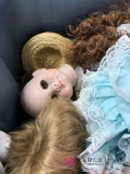 Porcelain doll heads wigs and doll parts