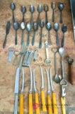 Assorted lot of collector spoons bottle openers