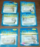 Lot of 6 coil keychains