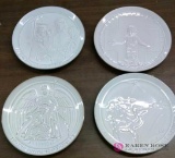 Four Frankoma collector plates