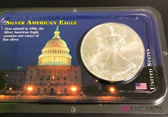 2000 mint Silver American eagle