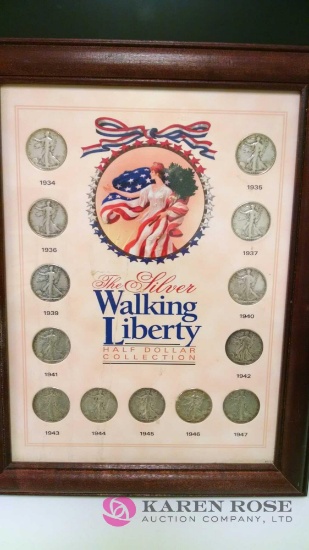 The silver Walking Liberty half-dollar collection