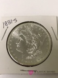 1881-s Morgan silver dollar