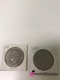 1971-1972-d Eisenhower dollars