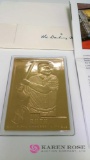 Danbury Mint Babe Ruth 22 karat gold card