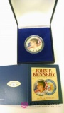 John F Kennedy half dollar in full color