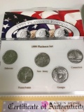 1999 platinum addition and gold addition state quarters