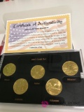 2003 Gold plated and platinum plated state quarters