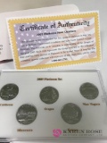 2005 gold plated platinum plated state quarters