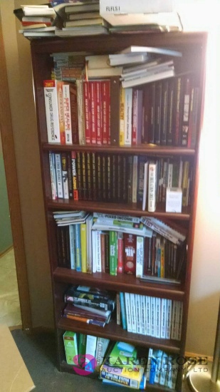 Bookshelf with contents