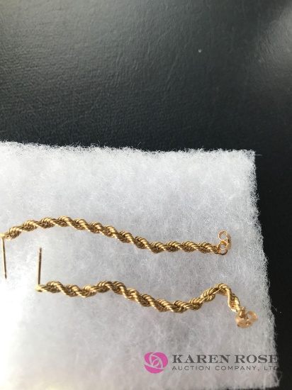 14 karat gold earrings
